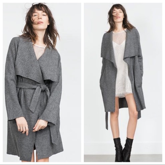 Zara Jackets & Blazers - NWT. Zara Basic grey wool coat. Size M.